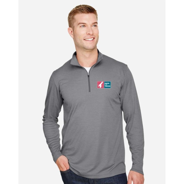 Mens Heather Performance 1/4 Zip